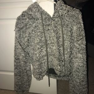 Sherpa cropped jacket